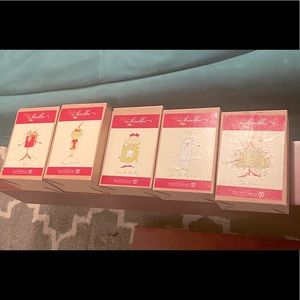 Set of 5 Christmas Krinkle ornaments